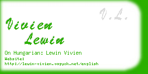 vivien lewin business card